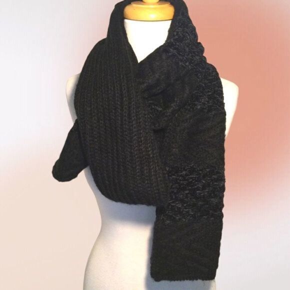 Inc International Concepts Black Long Oblong Scarf NWT - Picture 1 of 12